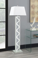 Carmen - Empire Mirrored Acrylic Floor Lamp - Silver - Atlantic Fine Furniture Inc