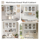 3 Door Wall Cabinet With Glass Door And Towel Bar