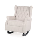Sheila - Contemporary Fabric Tufted Wingback Rocking Chair