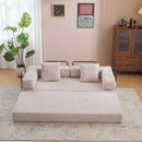 Floor Couch, Convertible Floor Sofa Bed With Pillow Back Support Armrest