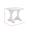 Finn - 3 Piece Accent Trestle Table Set-Coffee Table & Two End Tables - Dark Walnut