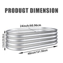 Heavy Duty Galvanized Raised Garden Bed Kit For Vegetables, Flowers & Herbs