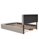 Upholstered Platform Bed With Classic Headboard And Drawers, No Box Spring Needed