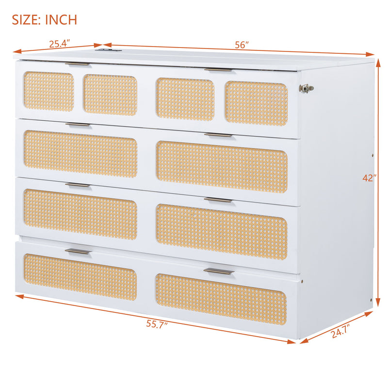 Classic Stylish Murphy Bed With Large Drawers