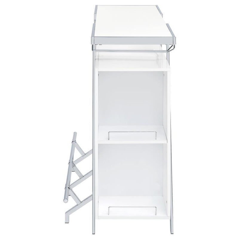 Araceli - Freestanding LED Home Bar Cabinet - White High Gloss