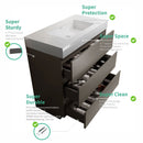 Alice - Bathroom Vanity With Sink, Large Storage Freestanding Bathroom Vanity For Modern Bathroom, One-Piece Sink Basin Without Drain And Faucet