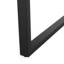 Modern Outdoor Aluminum Rectangular Dining Table With Slatted Top