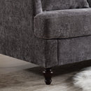 Mid Century Modern Chenille Fabric Loveseat Sofa, 2 Seat Upholstered Couch