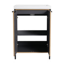 Modern Freestanding Bathroom Vanity With Resin Sink & Soft Close Cabinet Doors