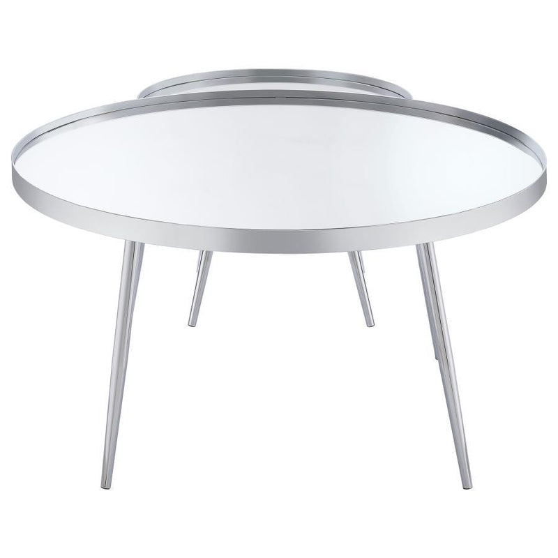 Kaelyn - 2 Piece Round Mirror Top Nesting Coffee Table