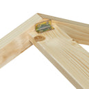 Double Twin House-Style Floor Bed with Fence, Guardrails, without door, Natural