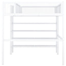 Loft Bed With 4 Tier Shelves And Storage