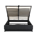 Upholstered Bed With Hydraulic Storage System And LED Light, With Sockets And USB Ports