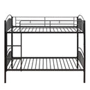Twin Over Twin Metal Bunk Bed,Divided into Two Beds(Black){OLD SKU:MF280424AAB}