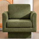 360° Modern Swivel Accent Chair Round Armchair, Thick Padded Single Lounge Sofa Upholstered Comfy