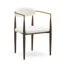 Modern Upholstered Dining Chair With Iron Frame