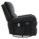 Manual Recliner Massage Chair With Swivel Rocker, 8 Massage Modes, Side Storage Pocket