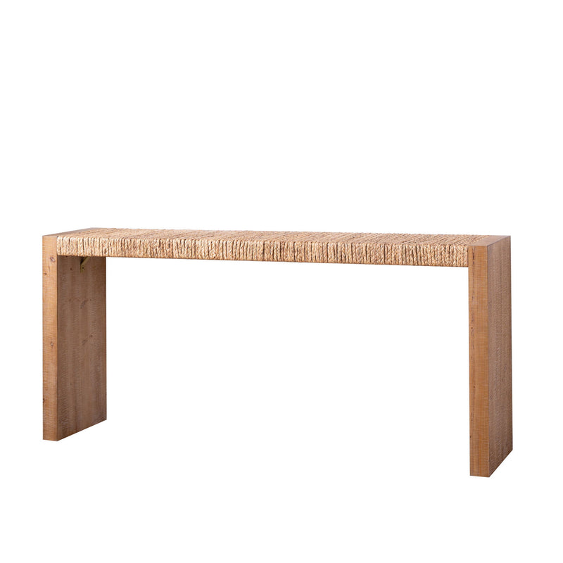 Console Table, Handwoven Top - Antique Natural / Natural