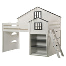 Ratana - Loft Bed - Gray & White