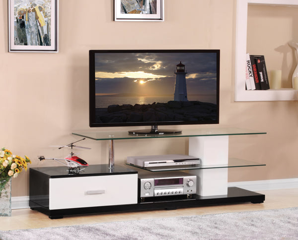 Ivana - TV Stand - White / Black