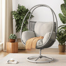 Reno - Outdoor Wicker Swivel Lounge Chair - Light Gray