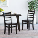 Farmhouse Style Dining Chair Set With Traditional Ladder Back Design
