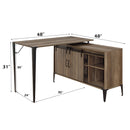 Zakwani - Writing Desk - Rustic Oak & Black Finish - 31" - Atlantic Fine Furniture Inc