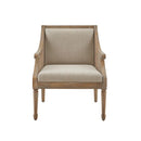 Transitional Cane Accent Armchair And Back Cushion - Natural