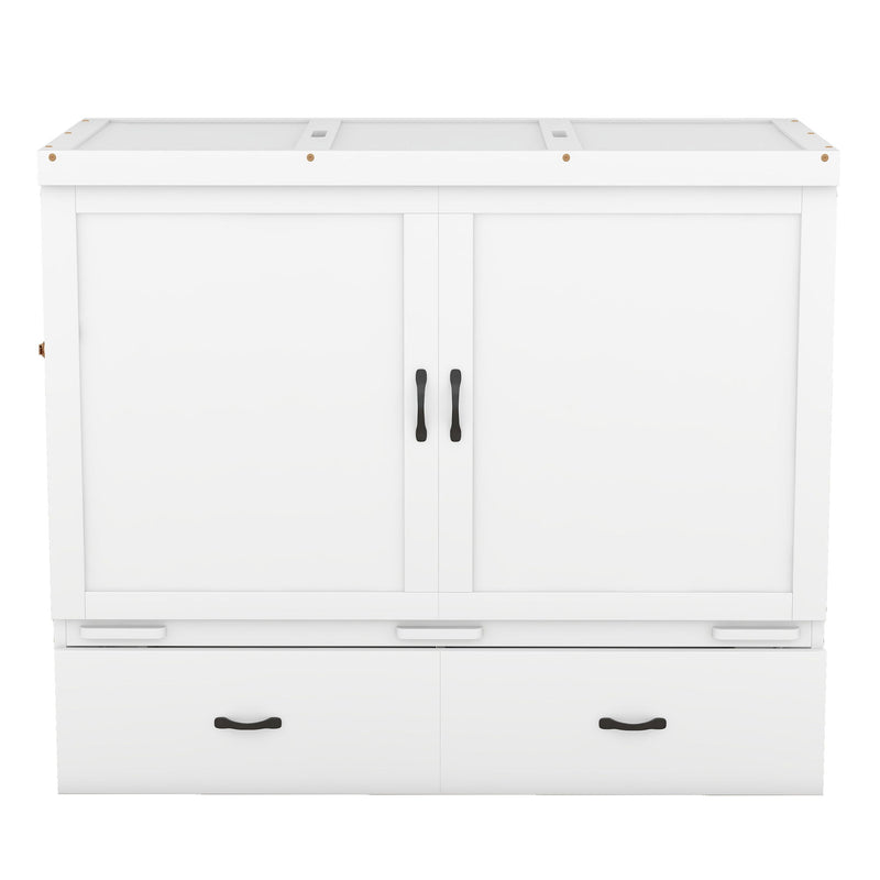 Murphy Bed With USB Port And A Large Drawer