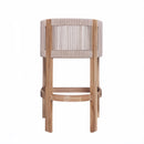Modern Matera Barstool (Set of 2) With Wraparound Back And Rope - Teak / Beige