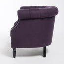 Celestialis - Upholstered Club Chair With Tub Design And Rolled Recessed Armrests