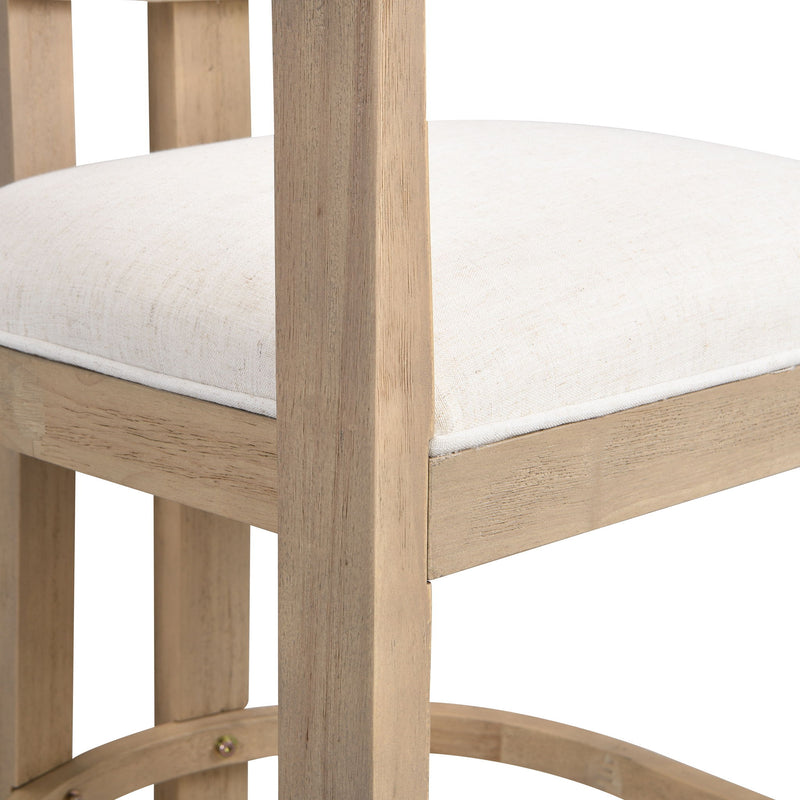 Contemporary Upholstered Counter Stools Set