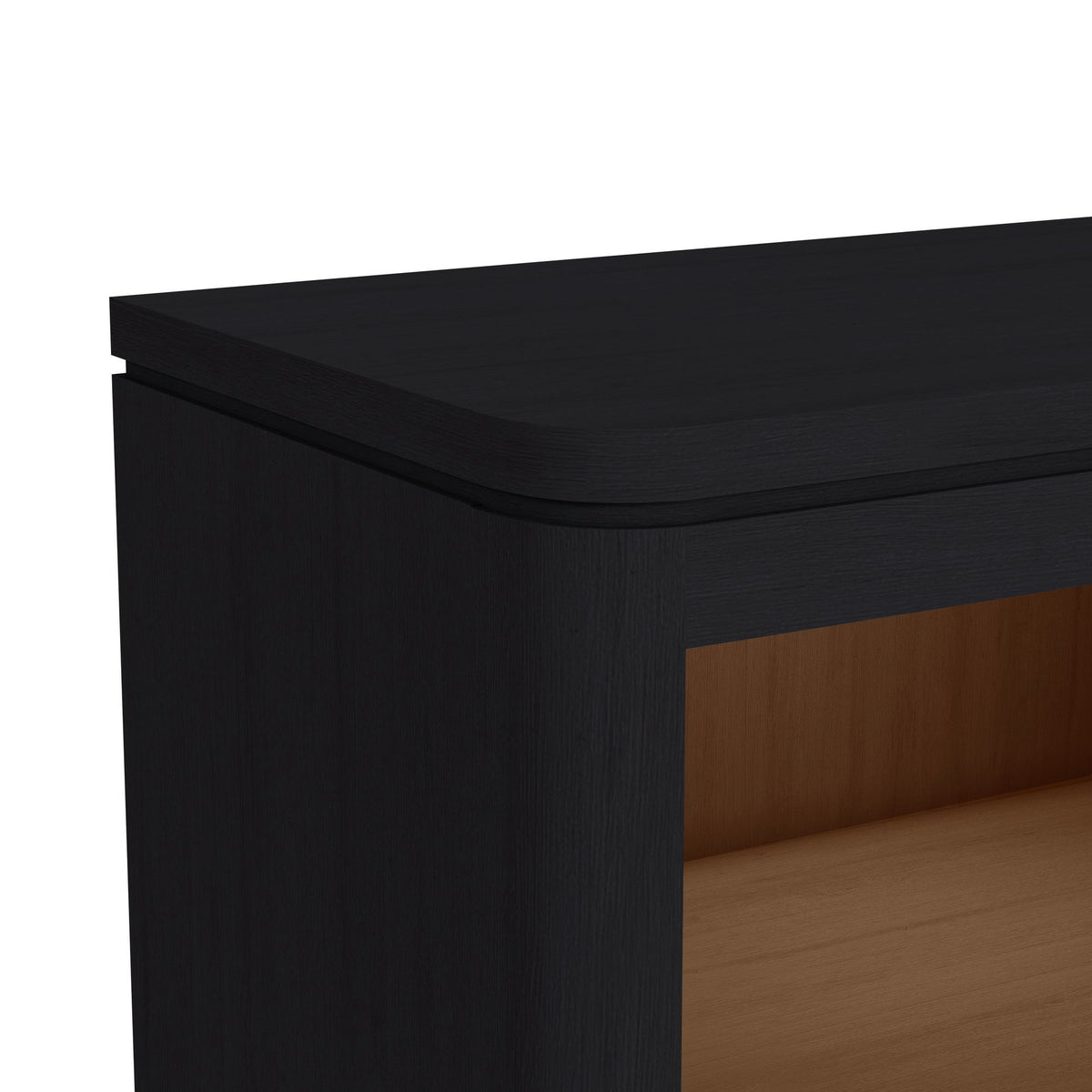 Rosalie Nightstand With USB And LED in Black by Elements International, view 8