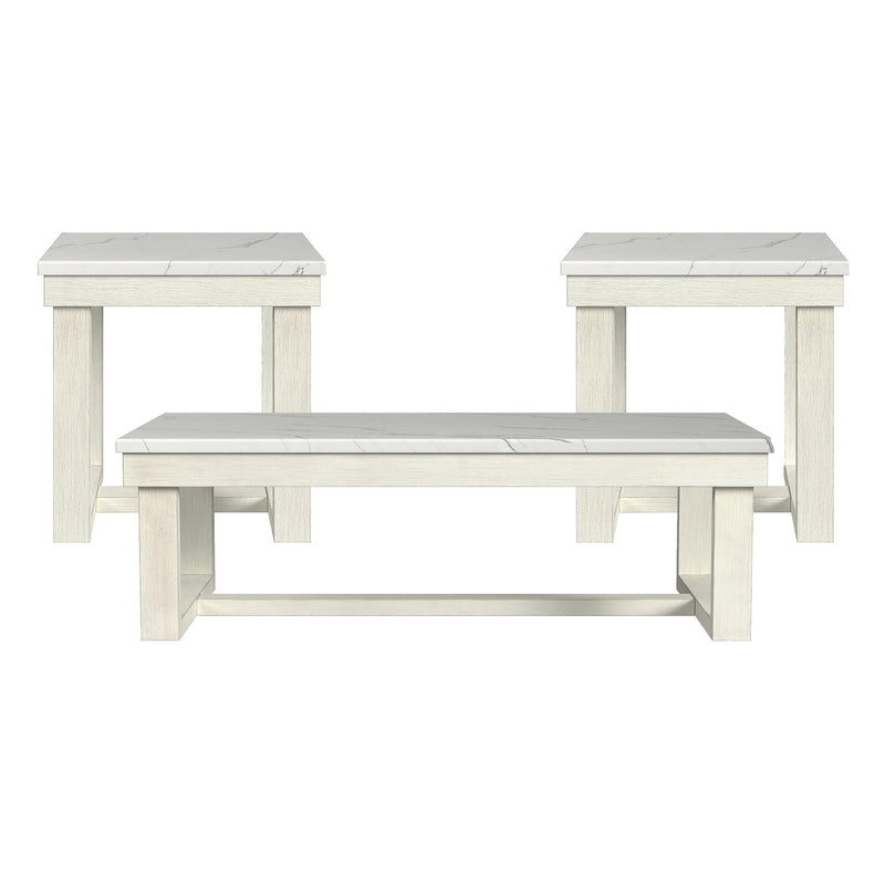 Catilin - 3 Piece Occasional Table Set - White
