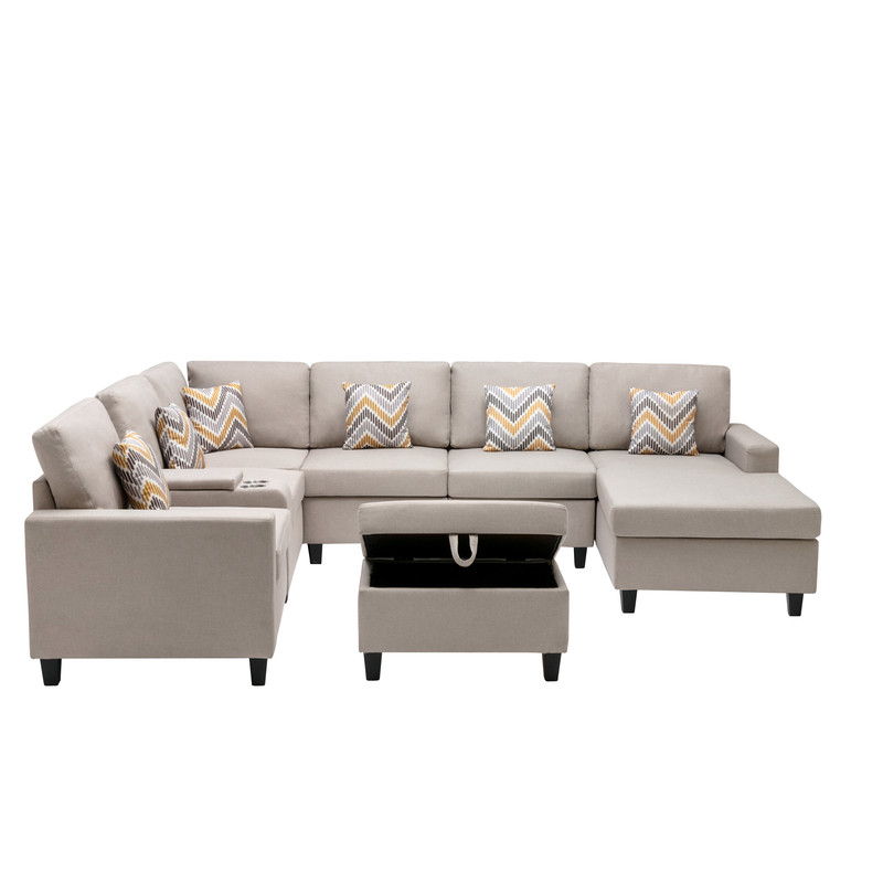 Nolan - 8 Piece Sectional Sofa With Interchangeable Legs