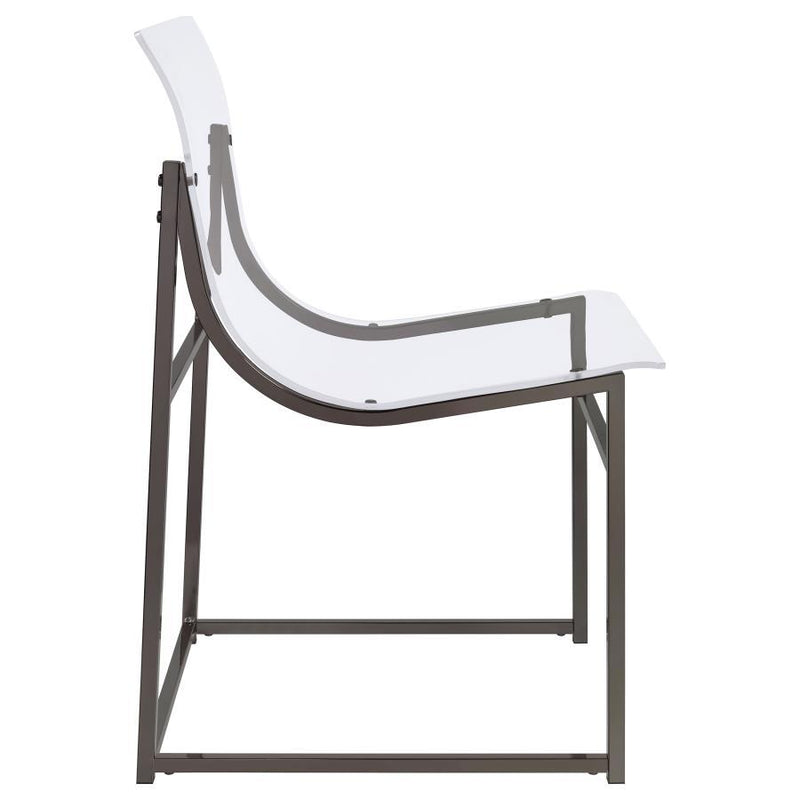 Adino - Acrylic Dining Side Chair (Set of 2) - Black Nickel