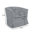 Zeniqua - Upholstered Velvet Swivel Chair With Loose Cover