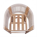 Modern Matera Barstool (Set of 2) With Wraparound Back And Rope - Teak / Beige