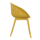 2 Piece Durable Single Chair With Mesh Hollow Out Design