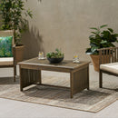 Acacia Wood Rectangular Patio Coffee Table For Outside