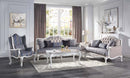 Ciddrenar - Loveseat - Fabric & White Finish - Atlantic Fine Furniture Inc
