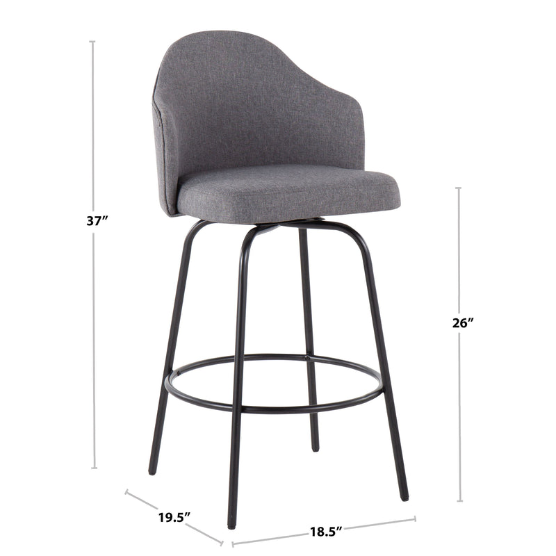 Ahoy - Contemporary Fixed Height Counter Stool (Set of 2)