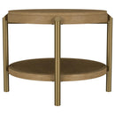 Arini - Round End Side Table With Storage Shelf