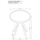 Briggs - Round Marble Printed Glass Top End Side Table