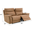 Chavis - Power Motion Loveseat With USB & Power Headrest - Brown