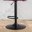 Swivel Velvet Barstools Adjusatble Seat Height, Modern Upholstered Bar Stools With Backs Comfortable Tufted For Home Pub And Kitchen Island (Set of 2)