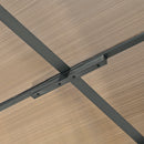 Outdoor Wall Mounted Gazebo With Sloped Roof Design, Uv Protection, And Durable Iron Frame - Gray