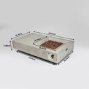 Propane Gas Fire Pit Table, 50000 Btu Rectangular Concrete Fire Pit For Outside Patio Deck Garden Backyard - Light Gray