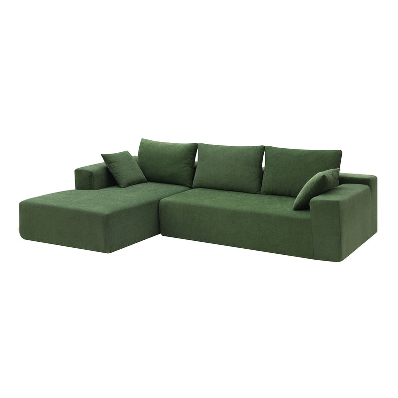 Modular Sectional Living Room Sofa Set, Modern Minimalist Style Couch, Upholstered Sleeper Sofa For Living Room, Bedroom, Salon, 2 Piece Free Combination, L-Shape