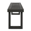Realm - Outdoor Bench With Slat Panel Top And Base - Dark Gray